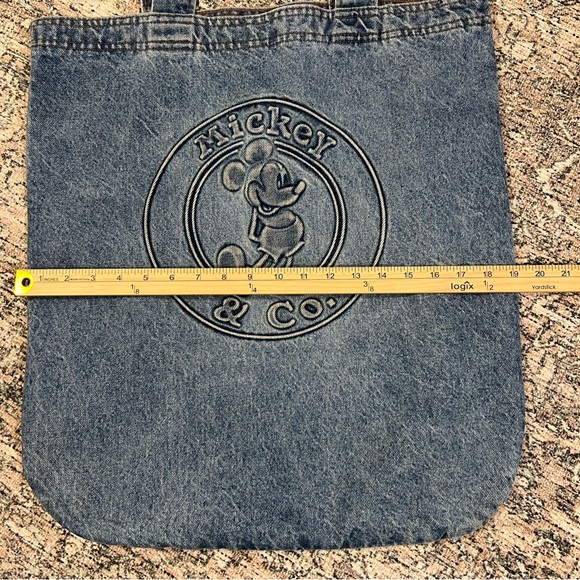 Mickey & Co. Denim Embossed XL-Large Tote Bag - Very Rare Vintage - Picture 8 of 14